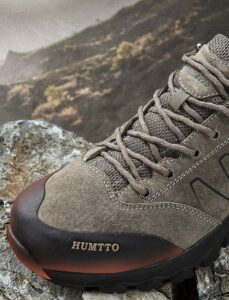 Giày leo núi nam chống nước Humtto 120562A cổ thấp da thuộc-8