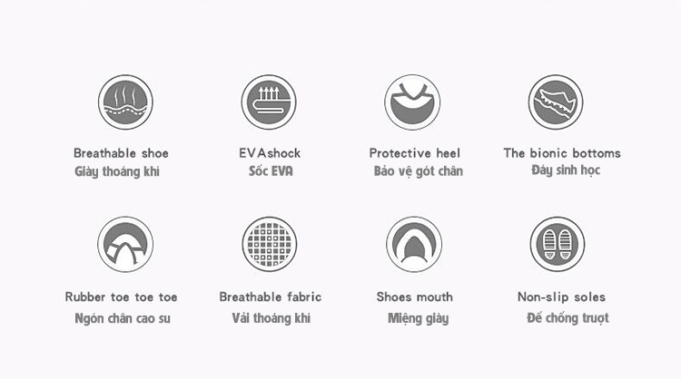 Giày đi rừng Humtto 110571AB cổ thấp mặt lưới thoáng khí mau khô unisex-7