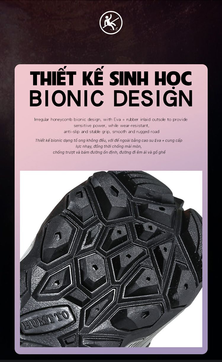 Giày đi rừng Humtto 110571AB cổ thấp mặt lưới thoáng khí mau khô unisex-9