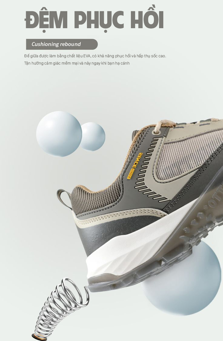 Giày hiking nam Humtto 150294A cổ thấp lưới nhẹ thoáng khí bám dính-8