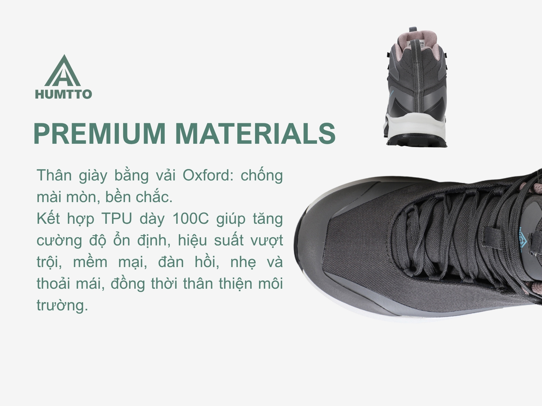 Giày leo núi nữ Humtto 260937B chống nước tuyết cổ cao giữ ấm-8