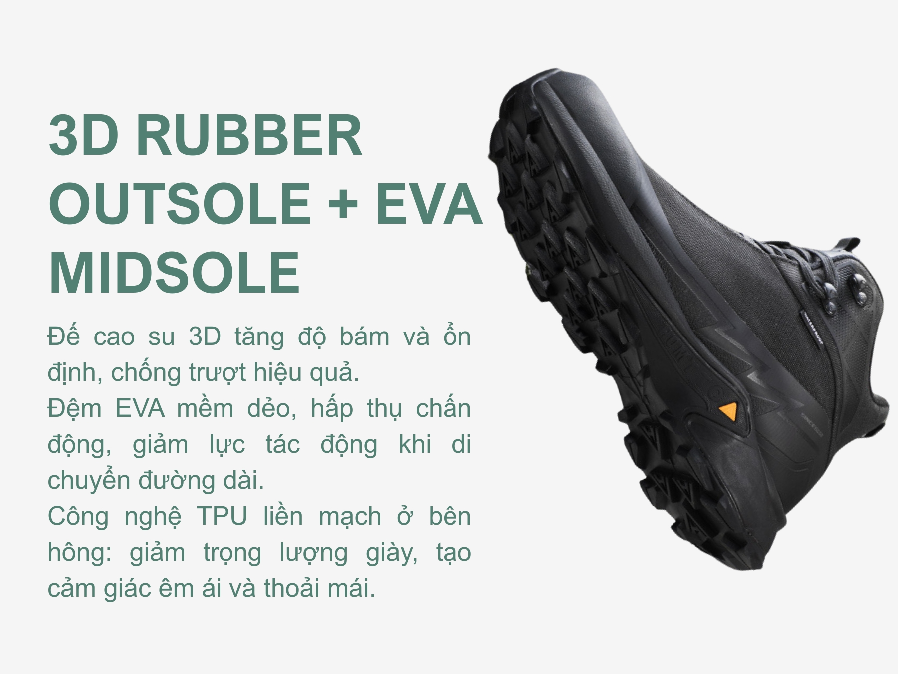 Giày leo núi nữ Humtto 260937B chống nước tuyết cổ cao giữ ấm-9