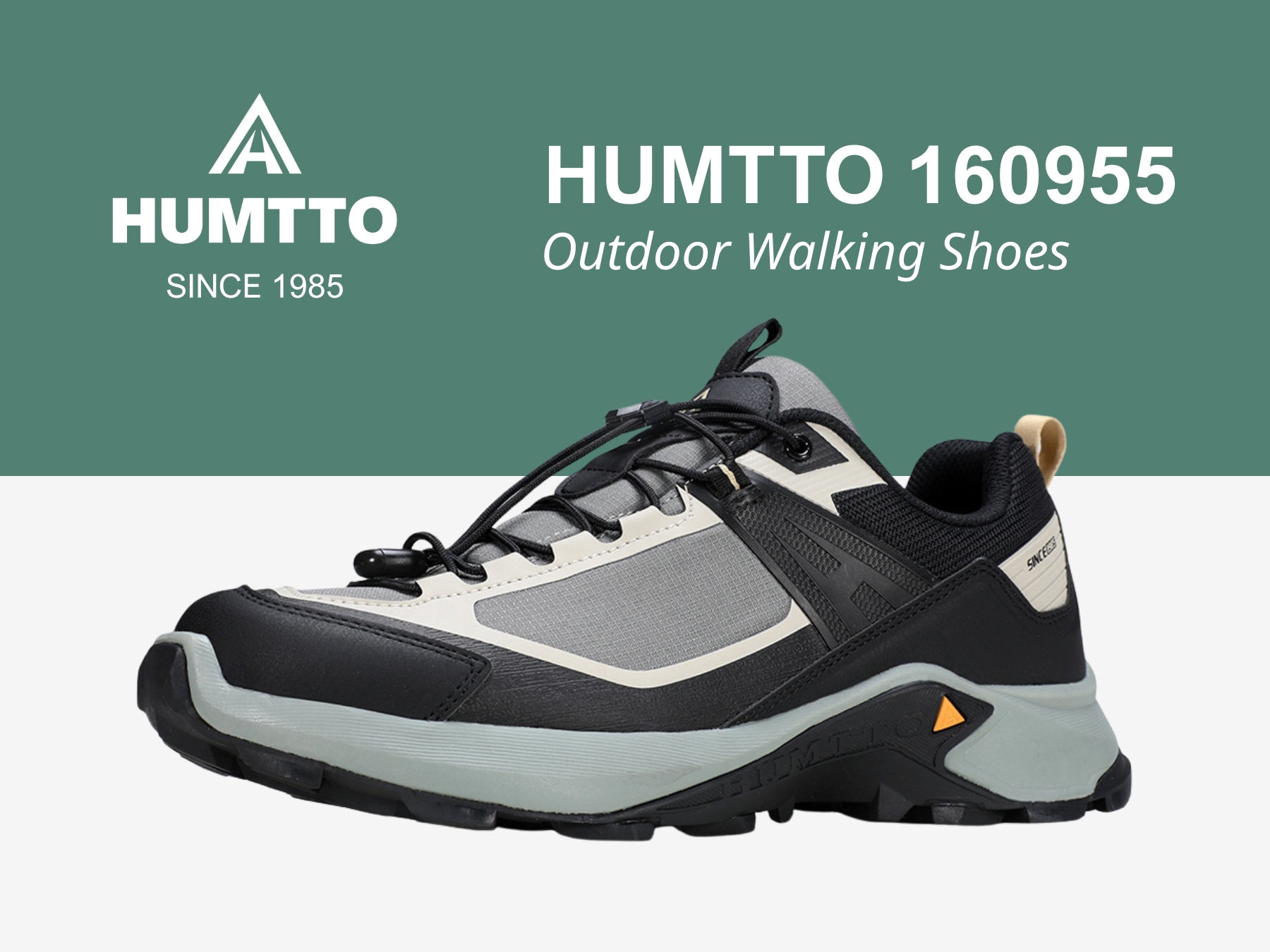 Giày đi phượt nam Humtto 160955A cổ thấp dây rút lưới thoáng khí-11