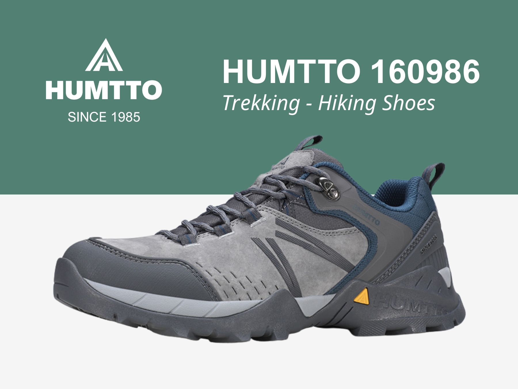 Giày đi phượt nam Humtto 160986A cổ thấp da lộn chống va đập-11