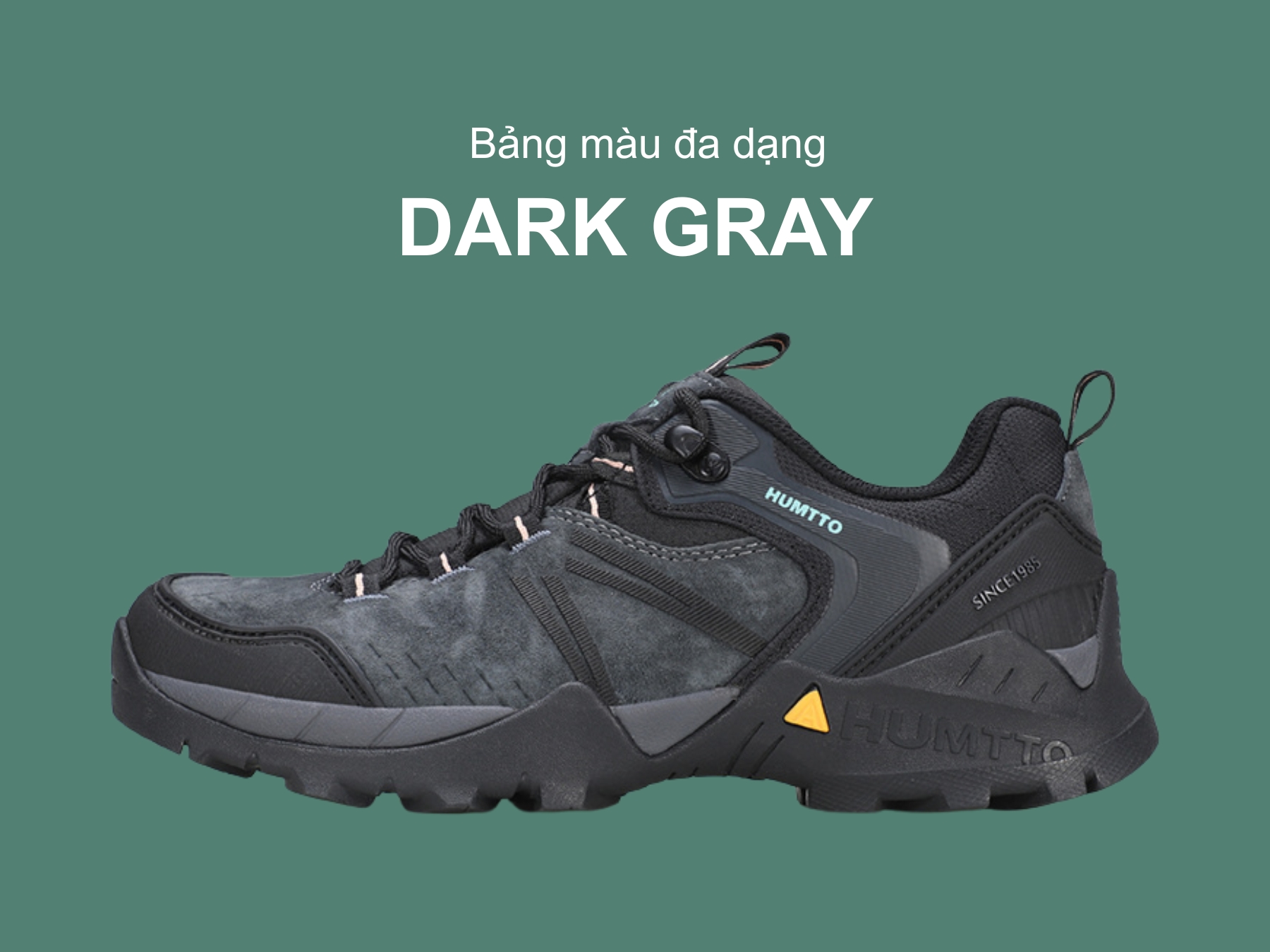 Giày đi phượt nam Humtto 160986A cổ thấp da lộn chống va đập-18