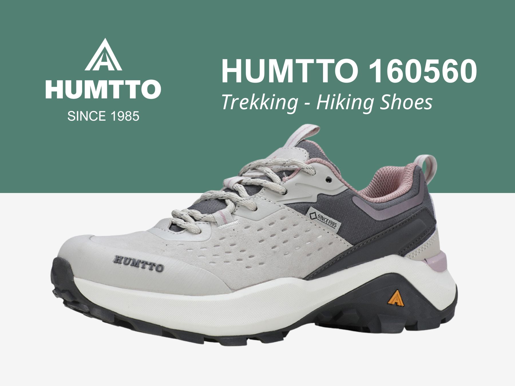 Giày hiking nữ Humtto 160560B cổ thấp lỗ thoáng khí thời trang-11