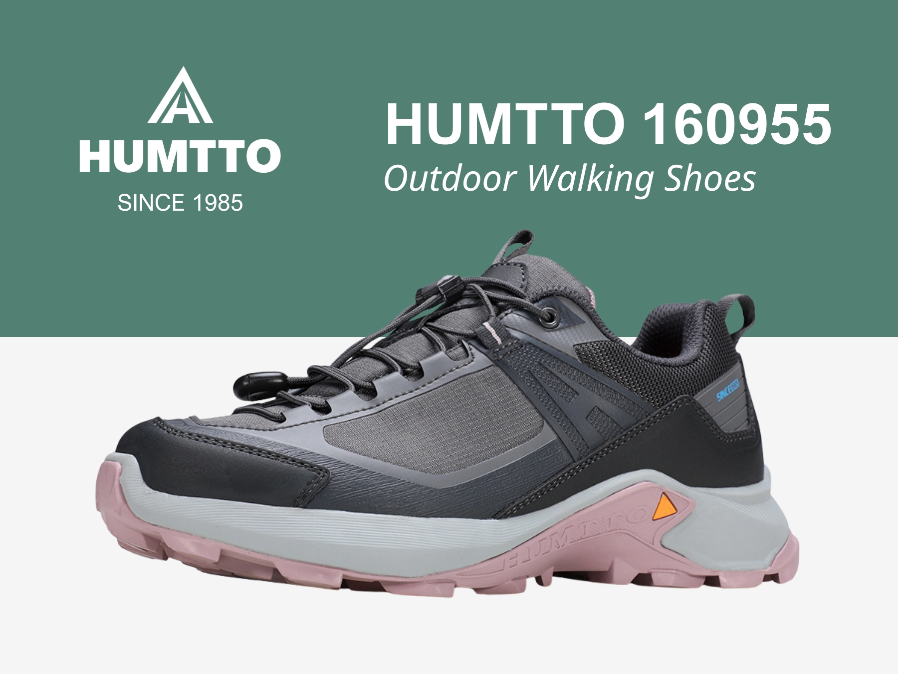 Giày hiking nữ Humtto 160955B cổ thấp dây rút tiện lợi-11