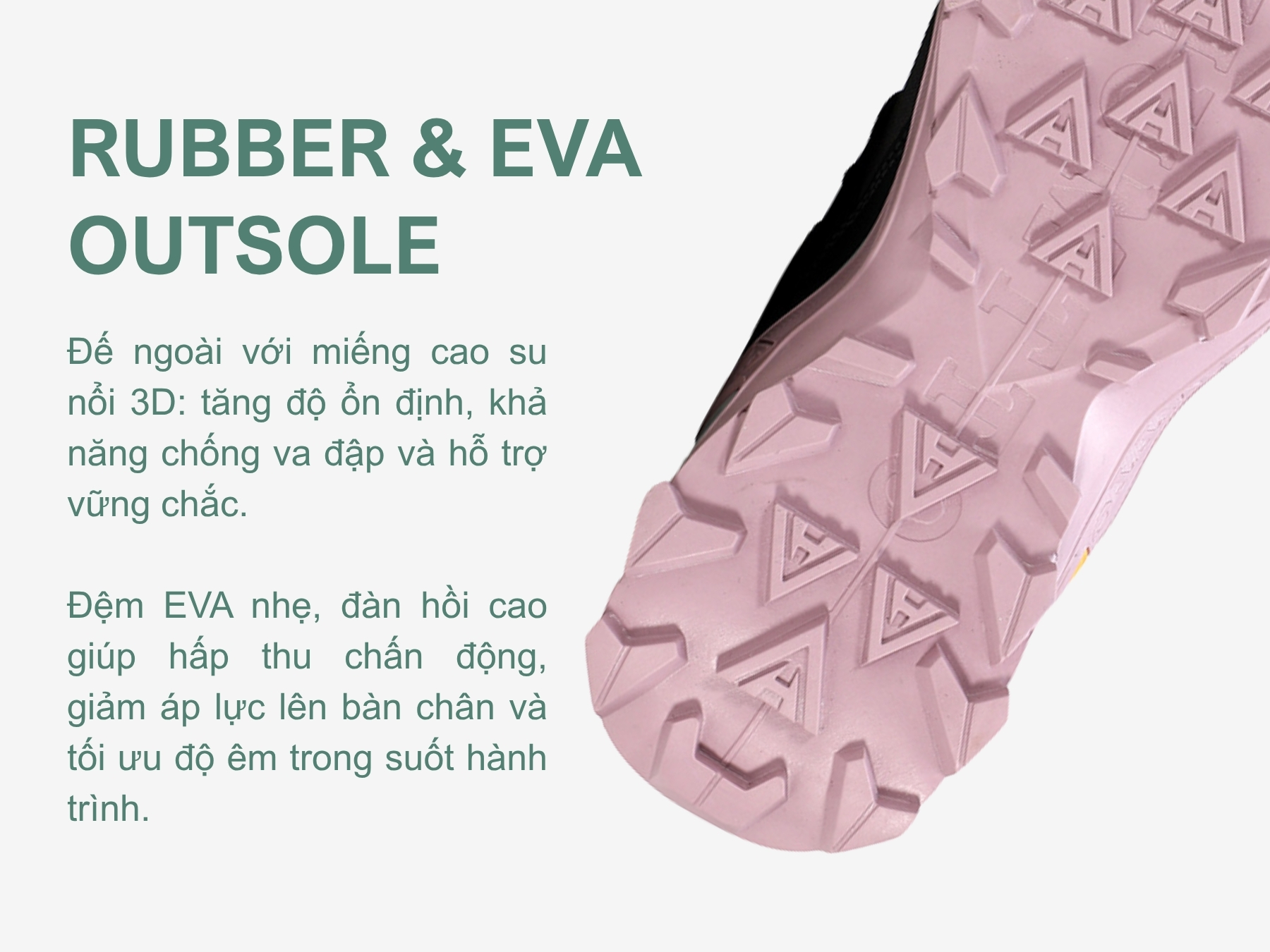 Giày hiking nữ Humtto 160955B cổ thấp dây rút tiện lợi-14