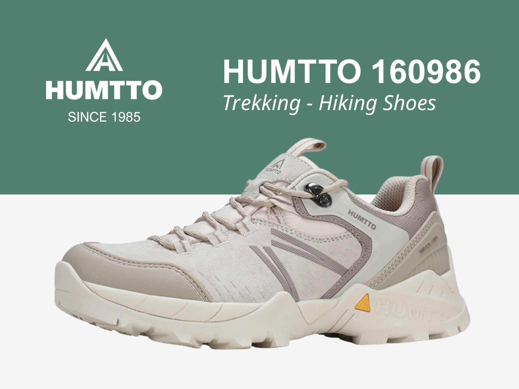 Giày đi dã ngoại nữ Humtto 160986B cổ thấp da lộn chống nước trơn trượt-11