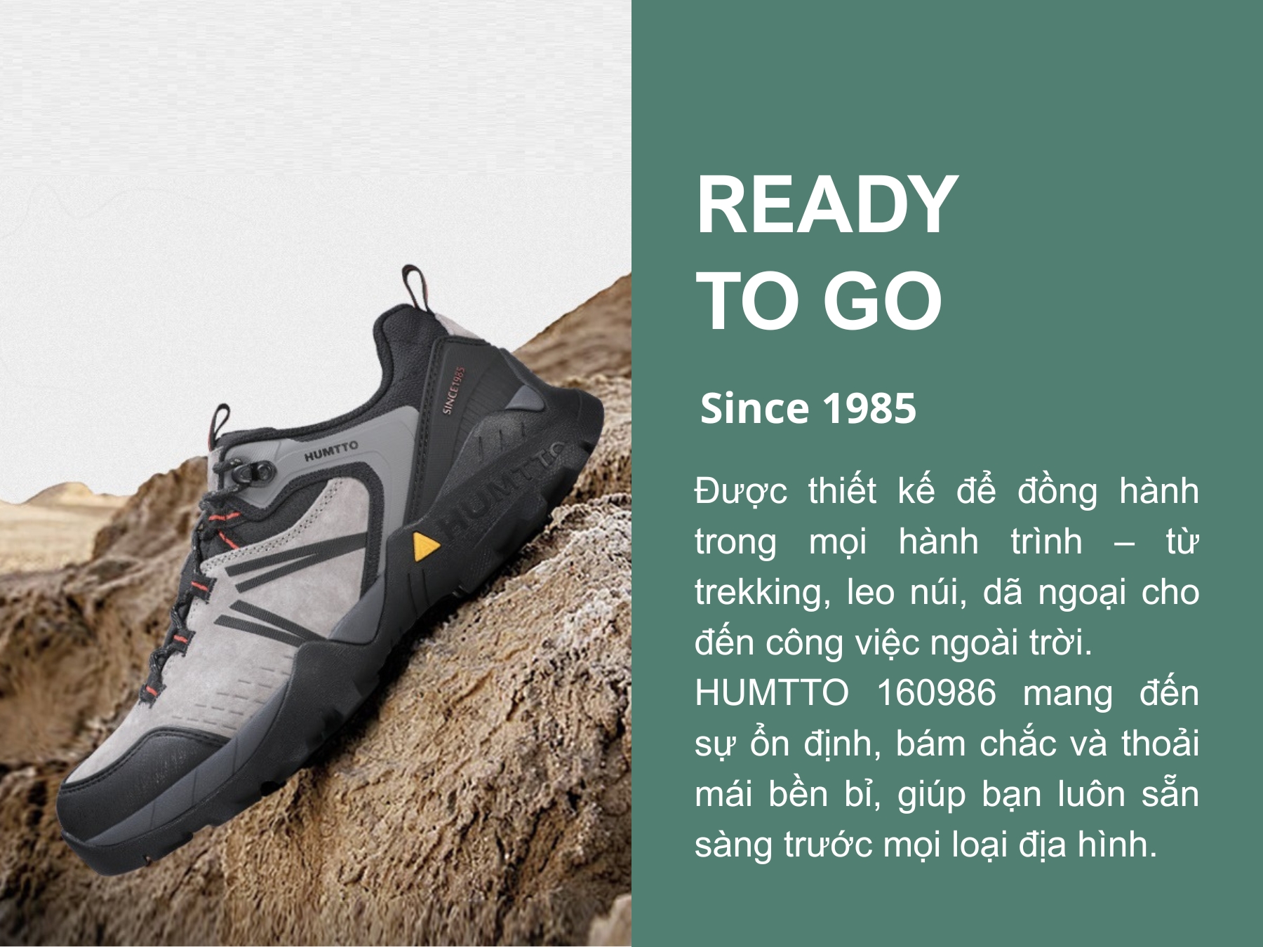 Giày đi dã ngoại nữ Humtto 160986B cổ thấp da lộn chống nước trơn trượt-12