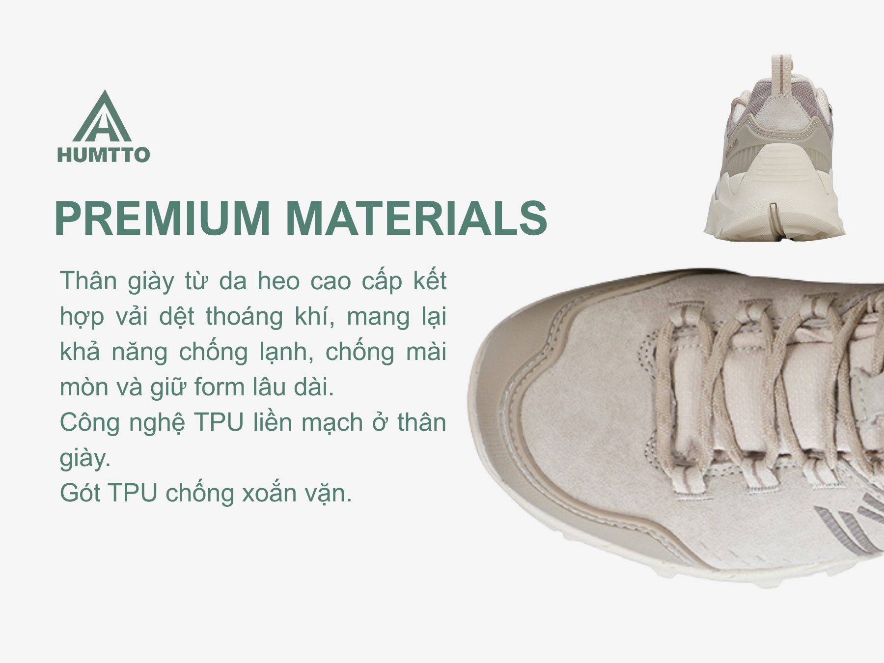 Giày đi dã ngoại nữ Humtto 160986B cổ thấp da lộn chống nước trơn trượt-13