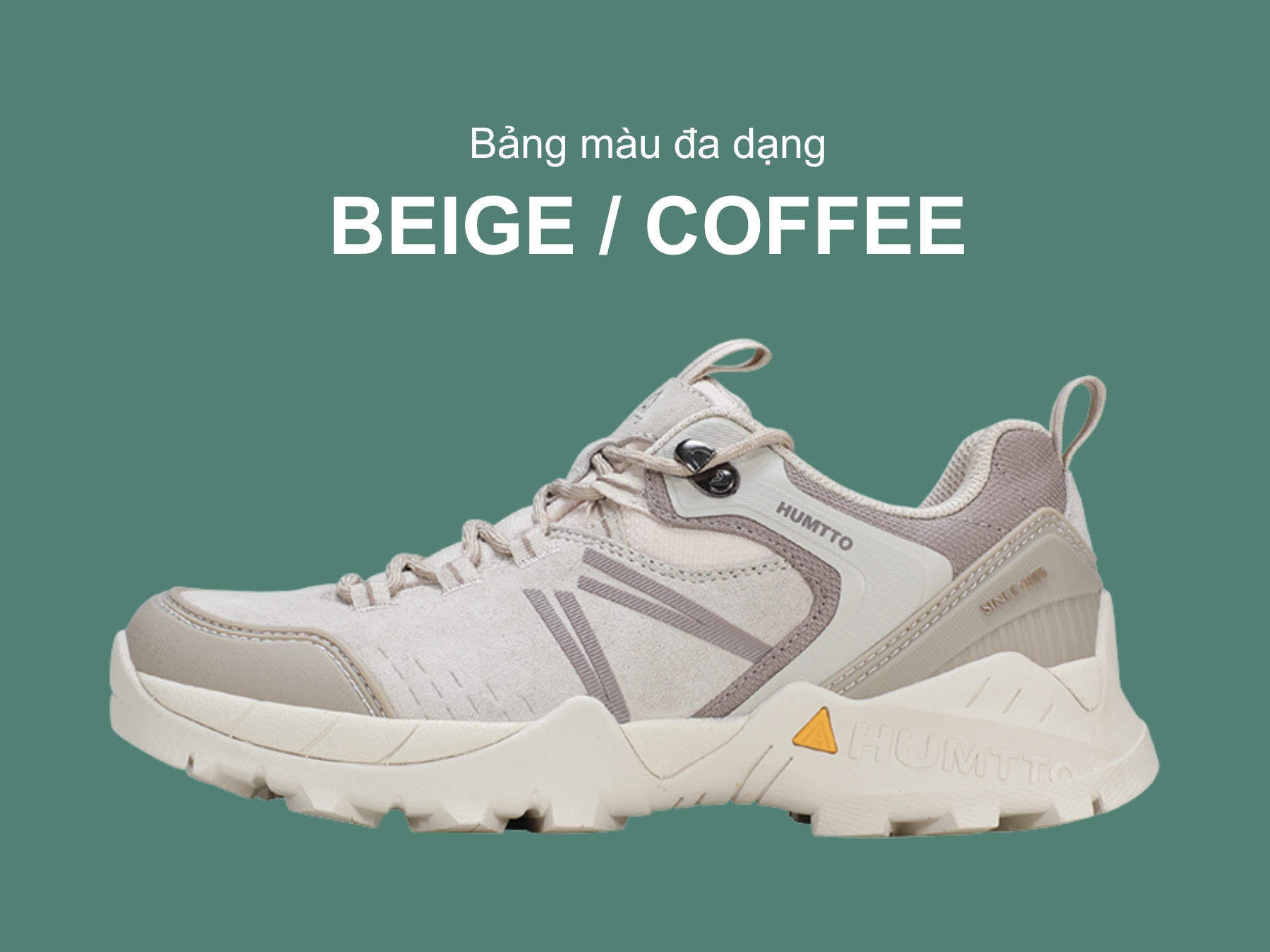 Giày đi dã ngoại nữ Humtto 160986B cổ thấp da lộn chống nước trơn trượt-16