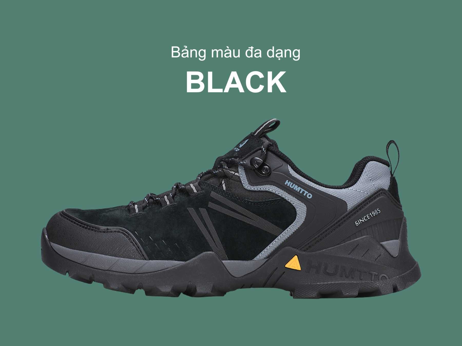 Giày đi dã ngoại nữ Humtto 160986B cổ thấp da lộn chống nước trơn trượt-18