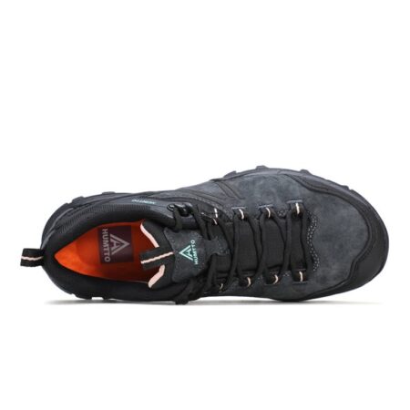 Giày đi dã ngoại nữ Humtto 160986B cổ thấp da lộn chống nước trơn trượt-7