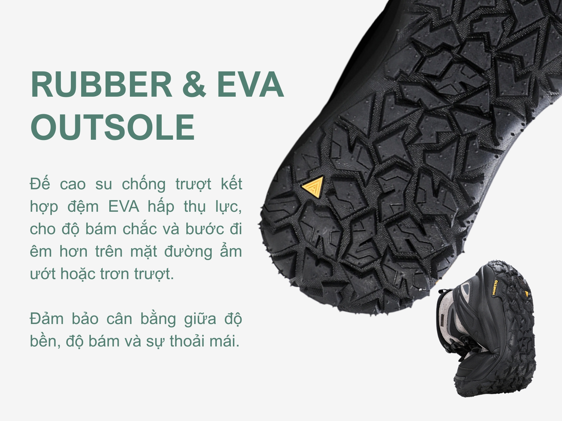 Giày leo núi nam Humtto 260996A cổ lửng outdoors cao cấp-14