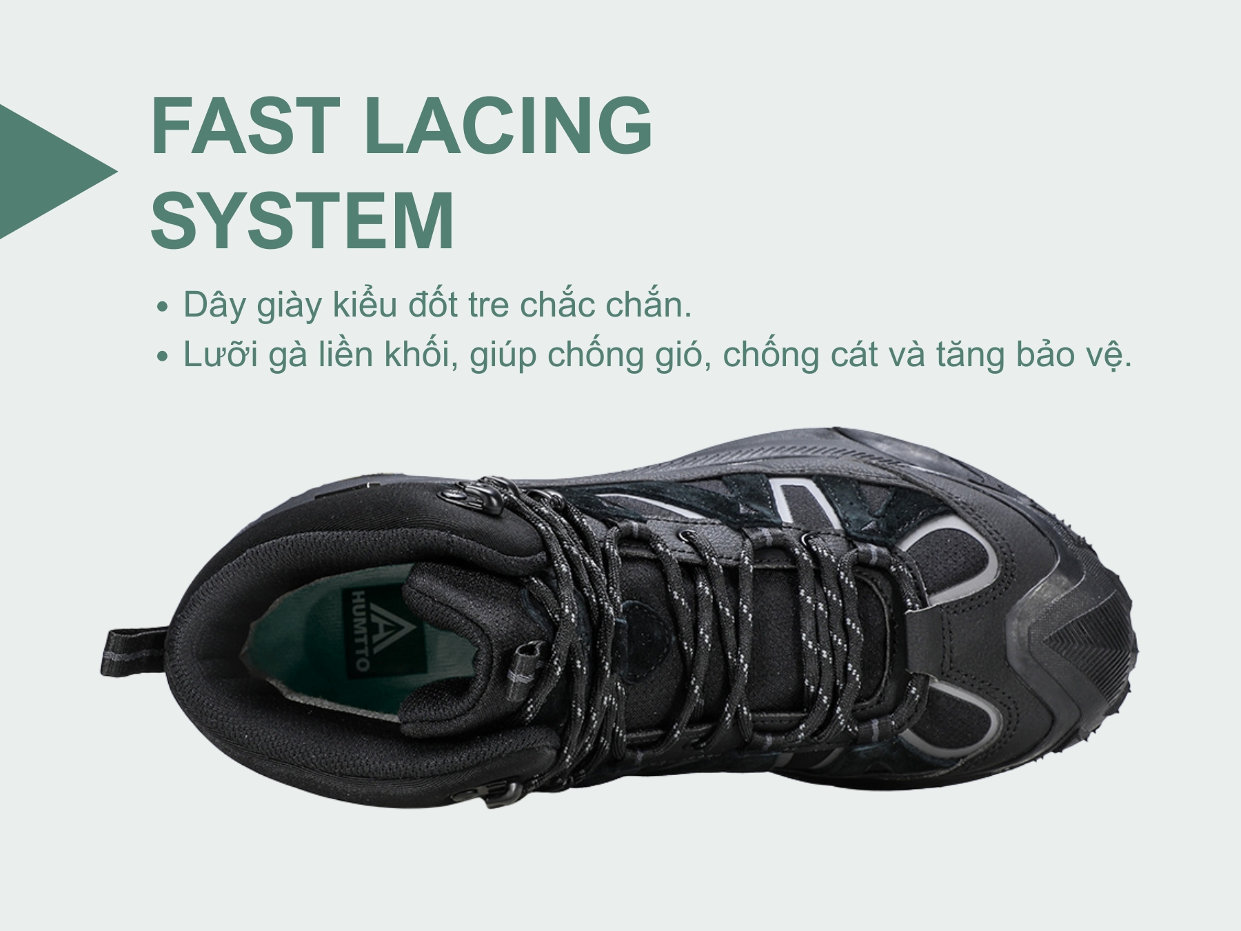 Giày leo núi nam Humtto 260996A cổ lửng outdoors cao cấp-15