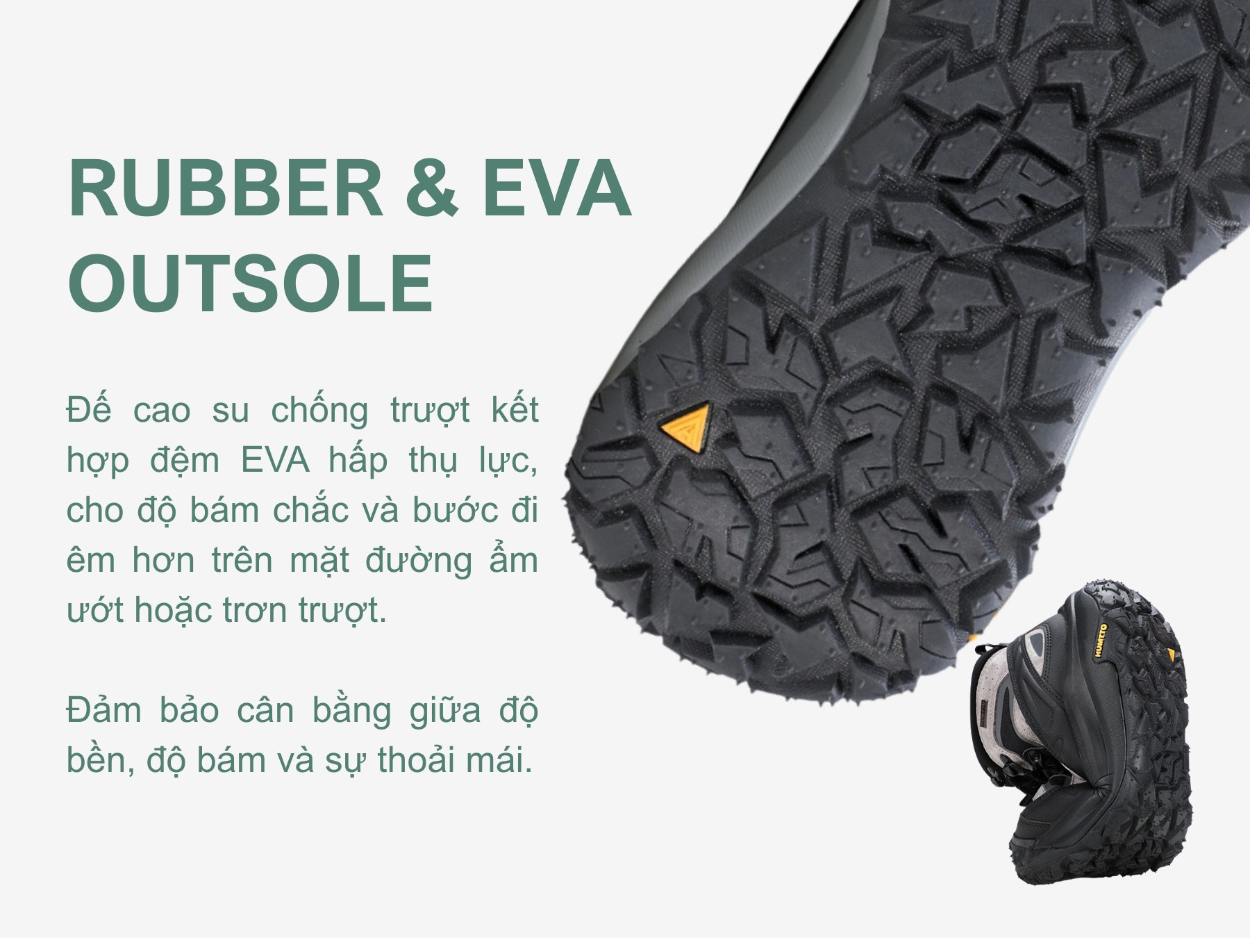 Giày trekking nữ pro Humtto 260996B cổ lửng móc buộc dây-14