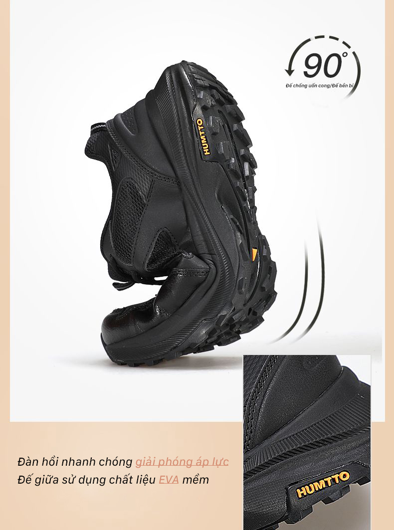 Giày leo núi unisex Humtto 160129AB cổ thấp mặt lưới thoáng khí nhẹ-13
