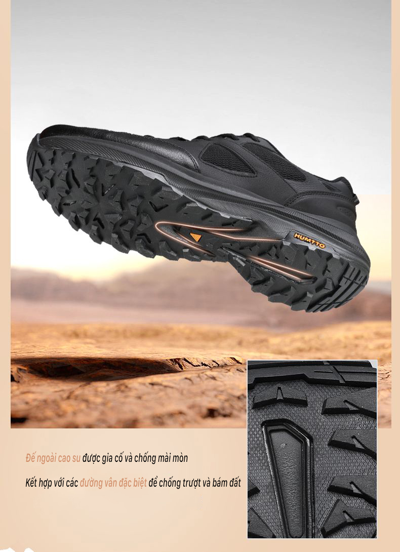 Giày leo núi unisex Humtto 160129AB cổ thấp mặt lưới thoáng khí nhẹ-9