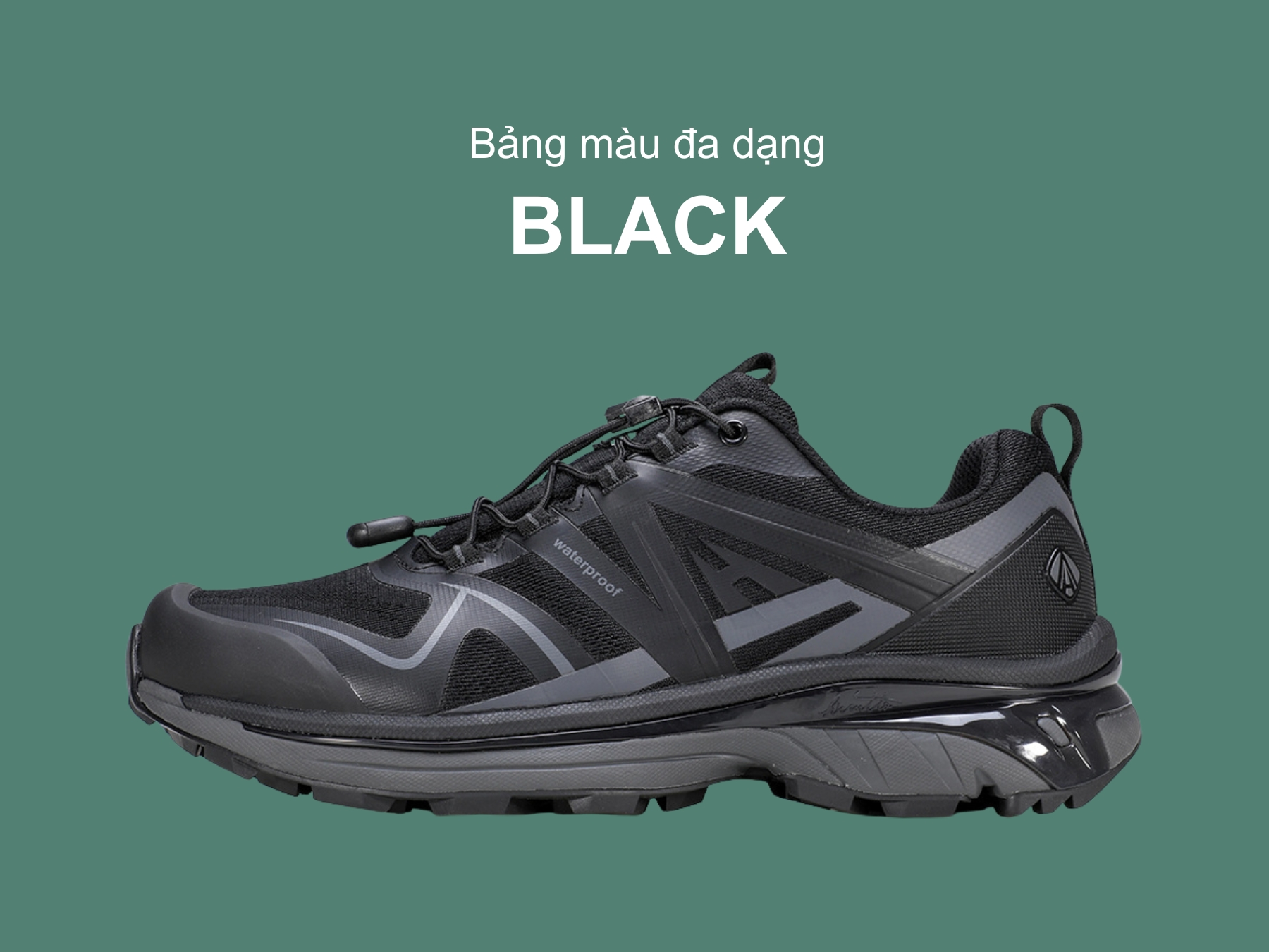 Giày chạy bộ nam Humtto 860244A sports cổ thấp dây rút lưới thoáng khí-17