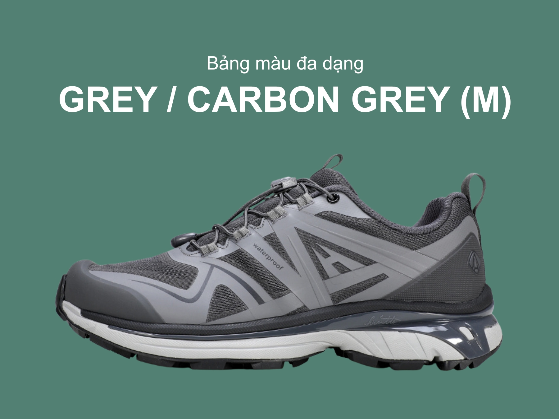 Giày chạy bộ nam Humtto 860244A sports cổ thấp dây rút lưới thoáng khí-18