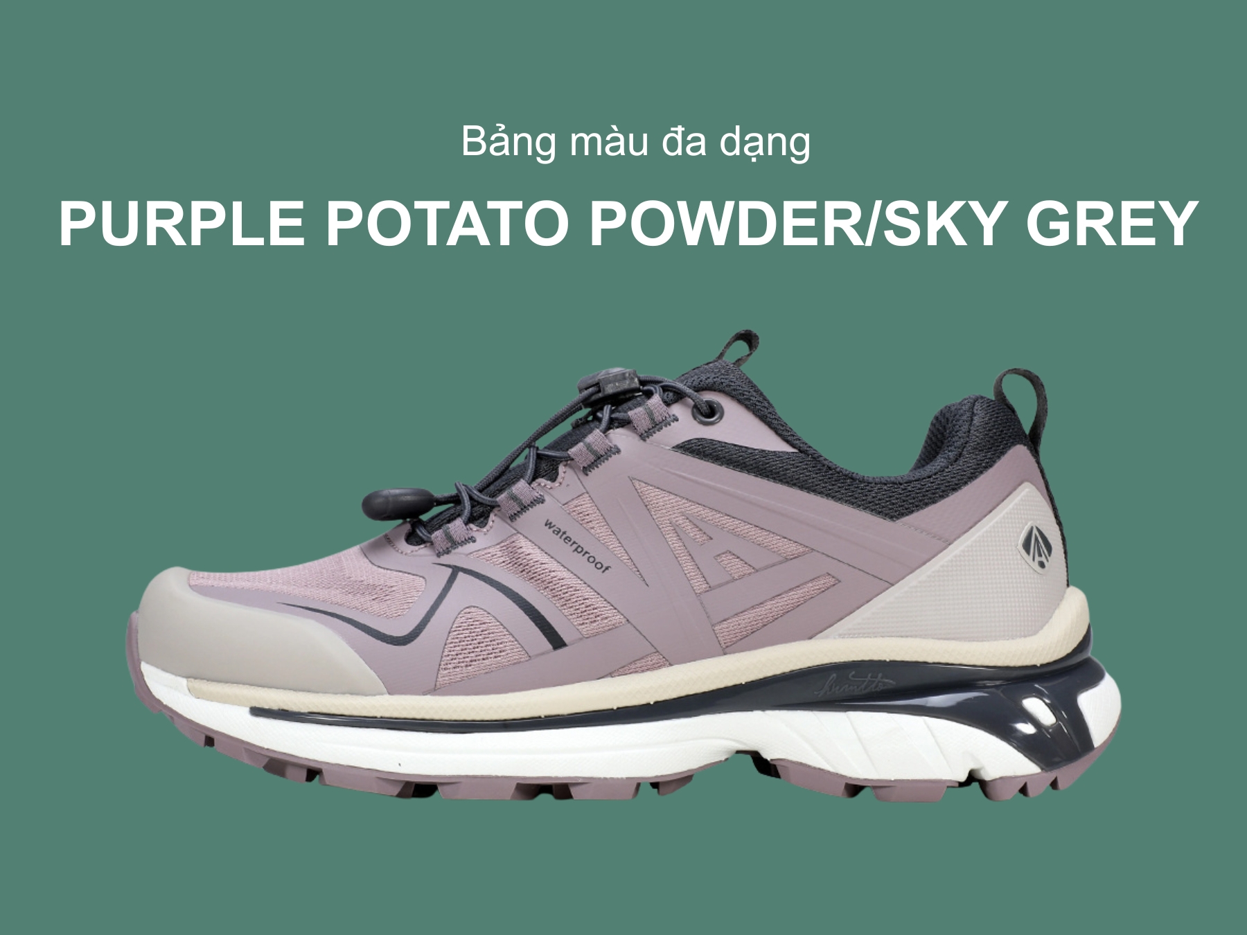 Giày chạy bộ nam Humtto 860244A sports cổ thấp dây rút lưới thoáng khí-19