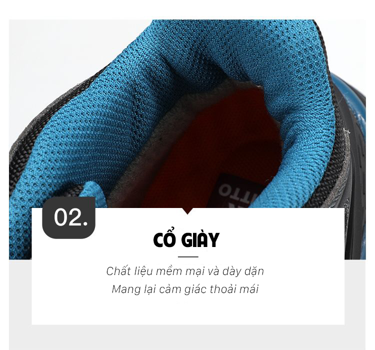 Giày leo núi nam pro Humtto 250864A cổ cao đi tuyết da bò giữ ấm-32