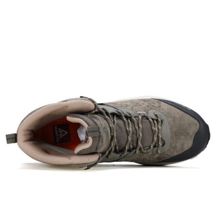 Giày trekking nam Humtto 260370A cổ cao da bò đục lỗ thông khí nhẹ-2