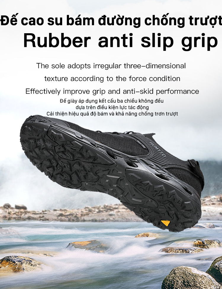Giày trekking nam sandals Humtto 660859B lội suối dây rút tiện lợi-12