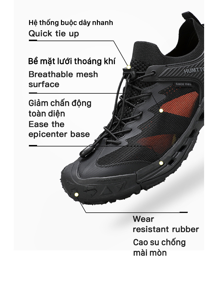 Giày trekking nam sandals Humtto 660859B lội suối dây rút tiện lợi-8