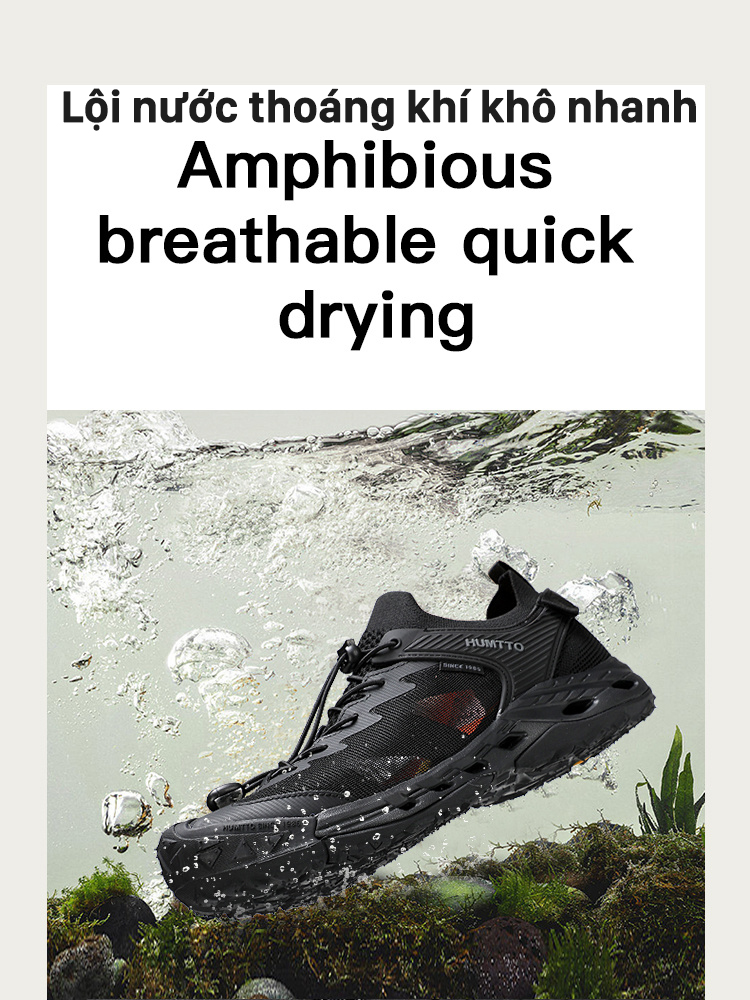 Giày trekking nam sandals Humtto 660859B lội suối dây rút tiện lợi-9