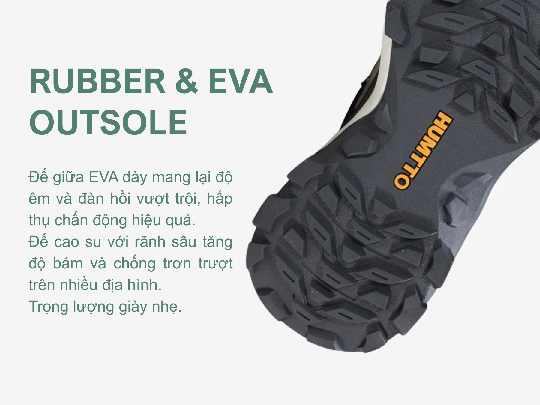Giày trekking nữ Humtto 260370B cổ cao da heo lộn đục lỗ thoáng khí nhẹ-14