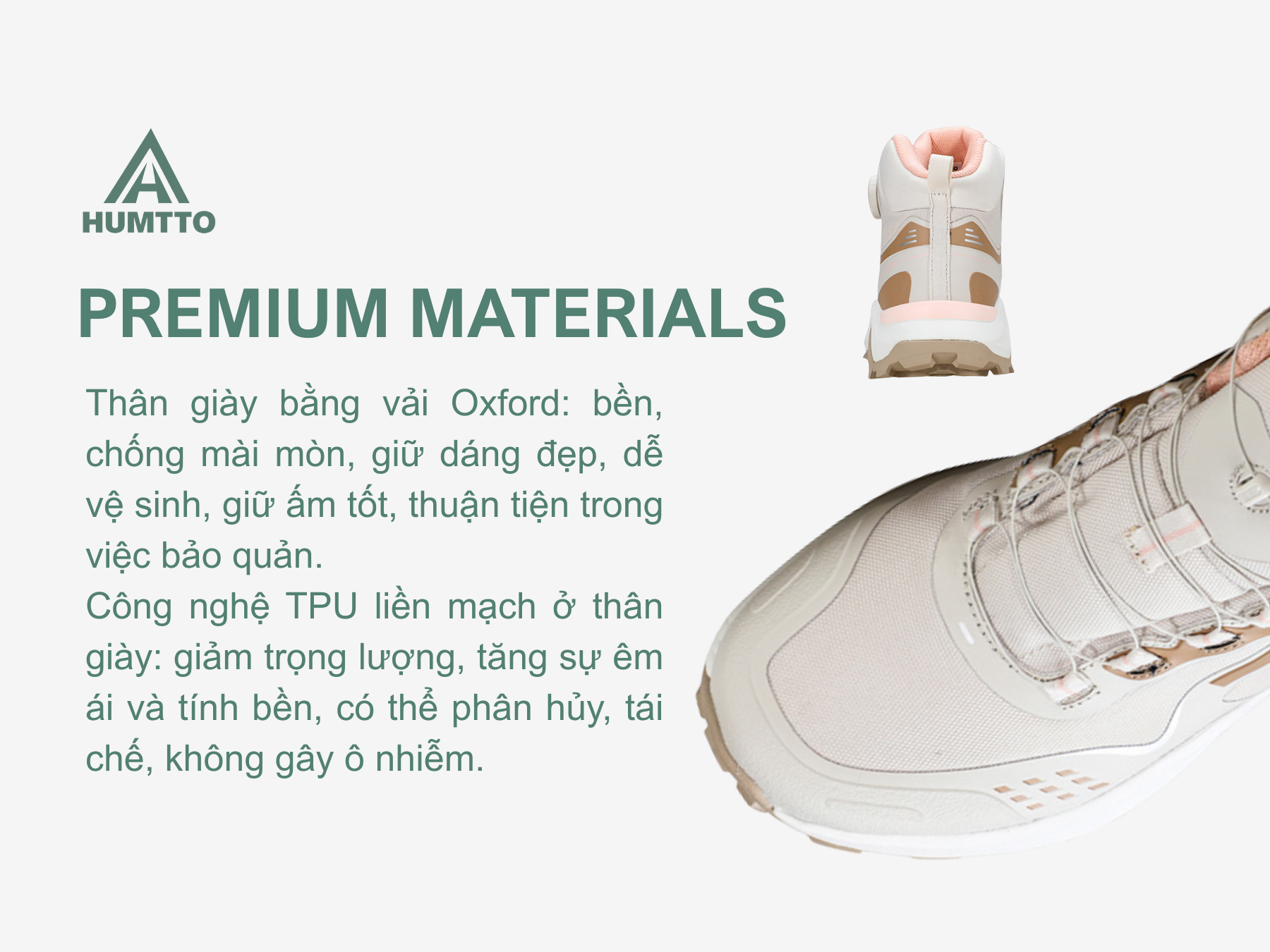 Giày trekking nữ pro Humtto 260920B núm vặn khóa BOA cổ cao đi tuyết-13