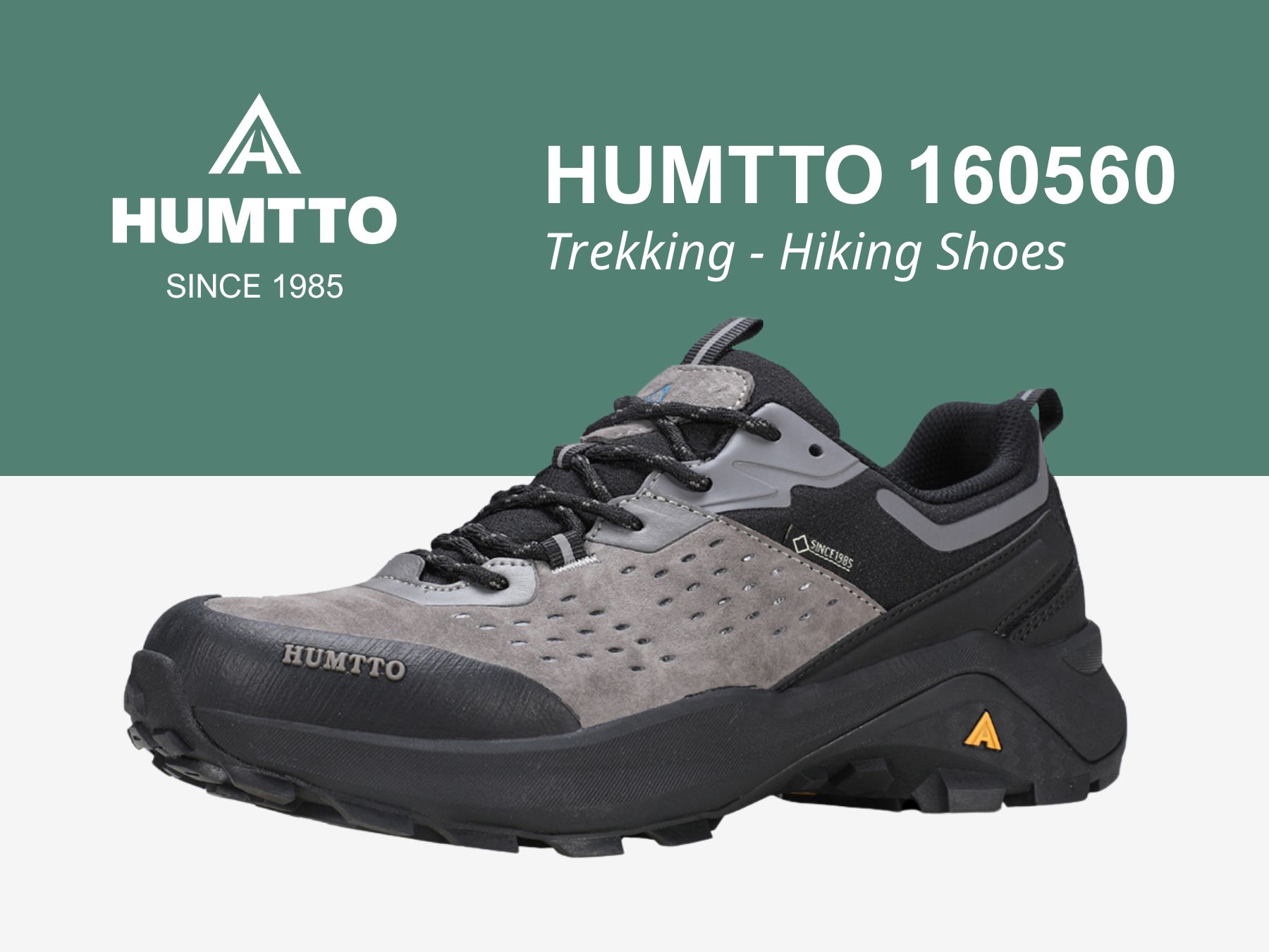 Giày trekking outdoor nam Humtto 160560A cổ thấp lỗ thông khí-11