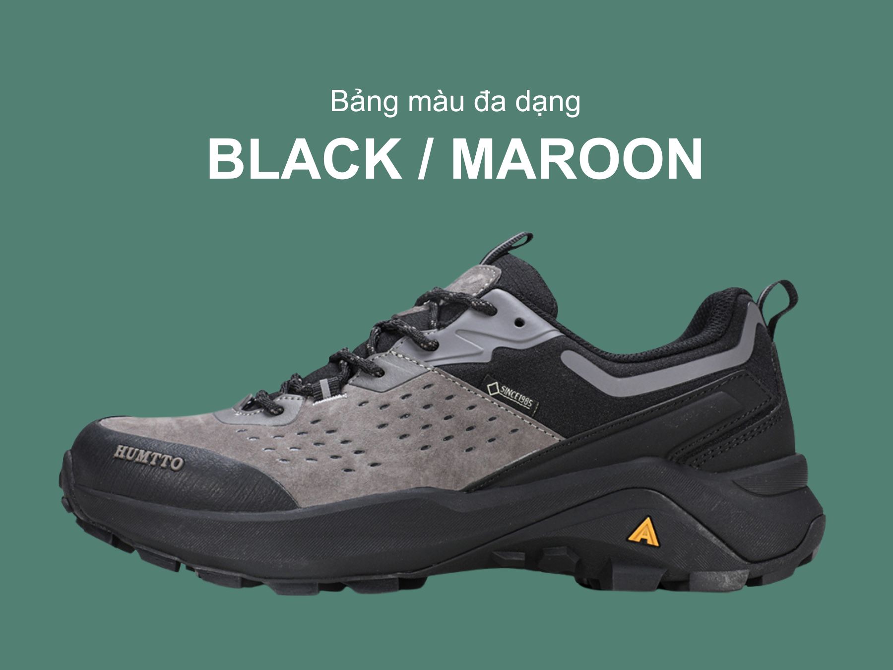 Giày trekking outdoor nam Humtto 160560A cổ thấp lỗ thông khí-16