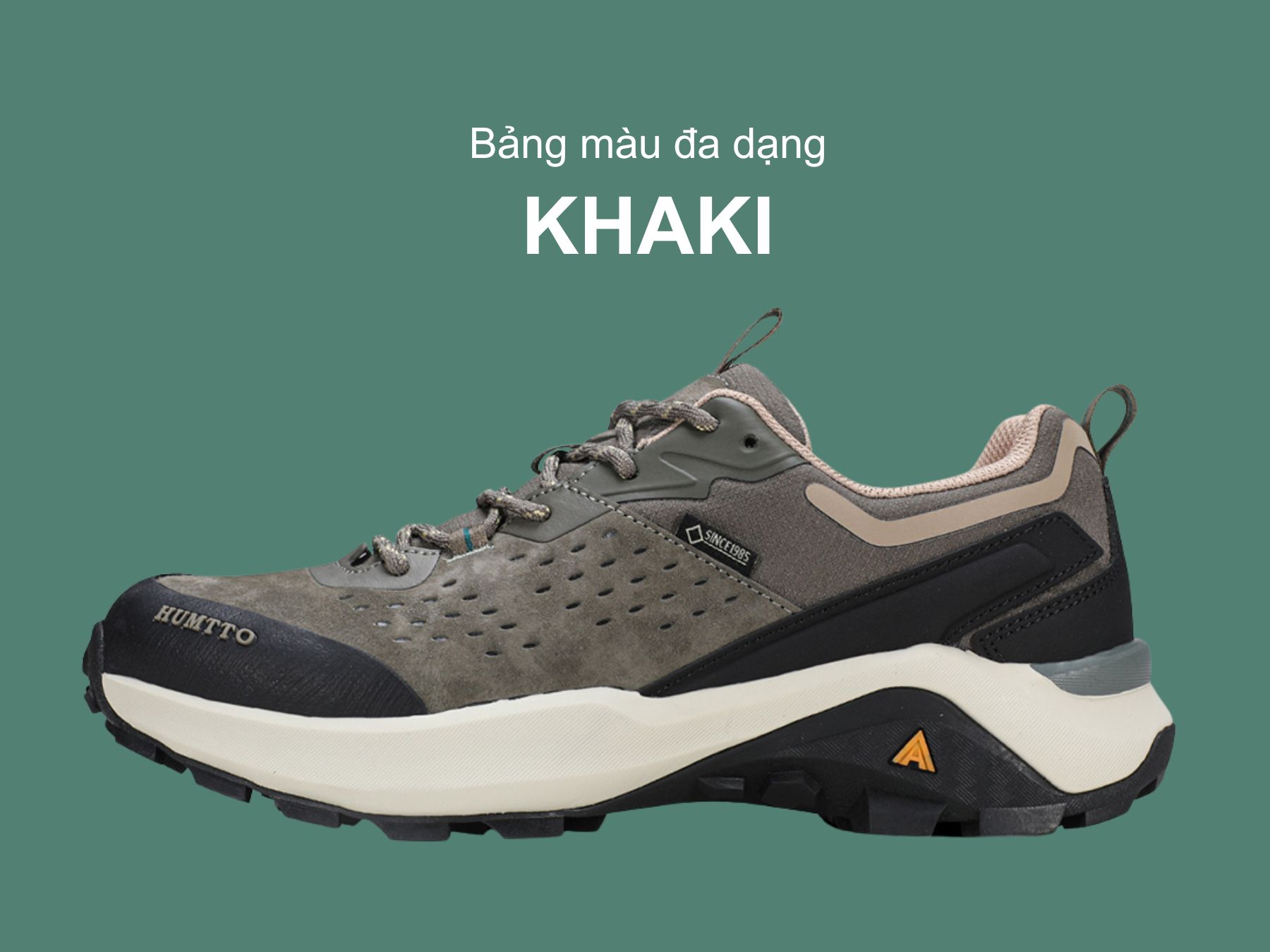 Giày trekking outdoor nam Humtto 160560A cổ thấp lỗ thông khí-17