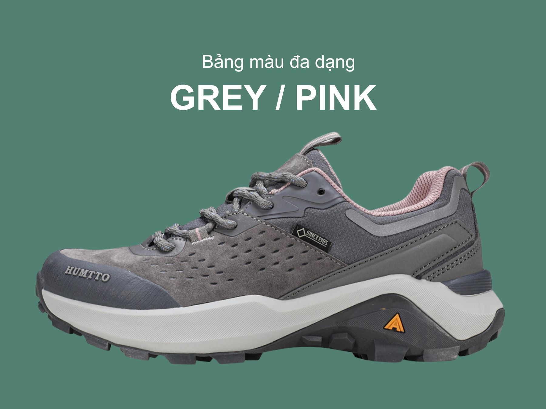 Giày trekking outdoor nam Humtto 160560A cổ thấp lỗ thông khí-19