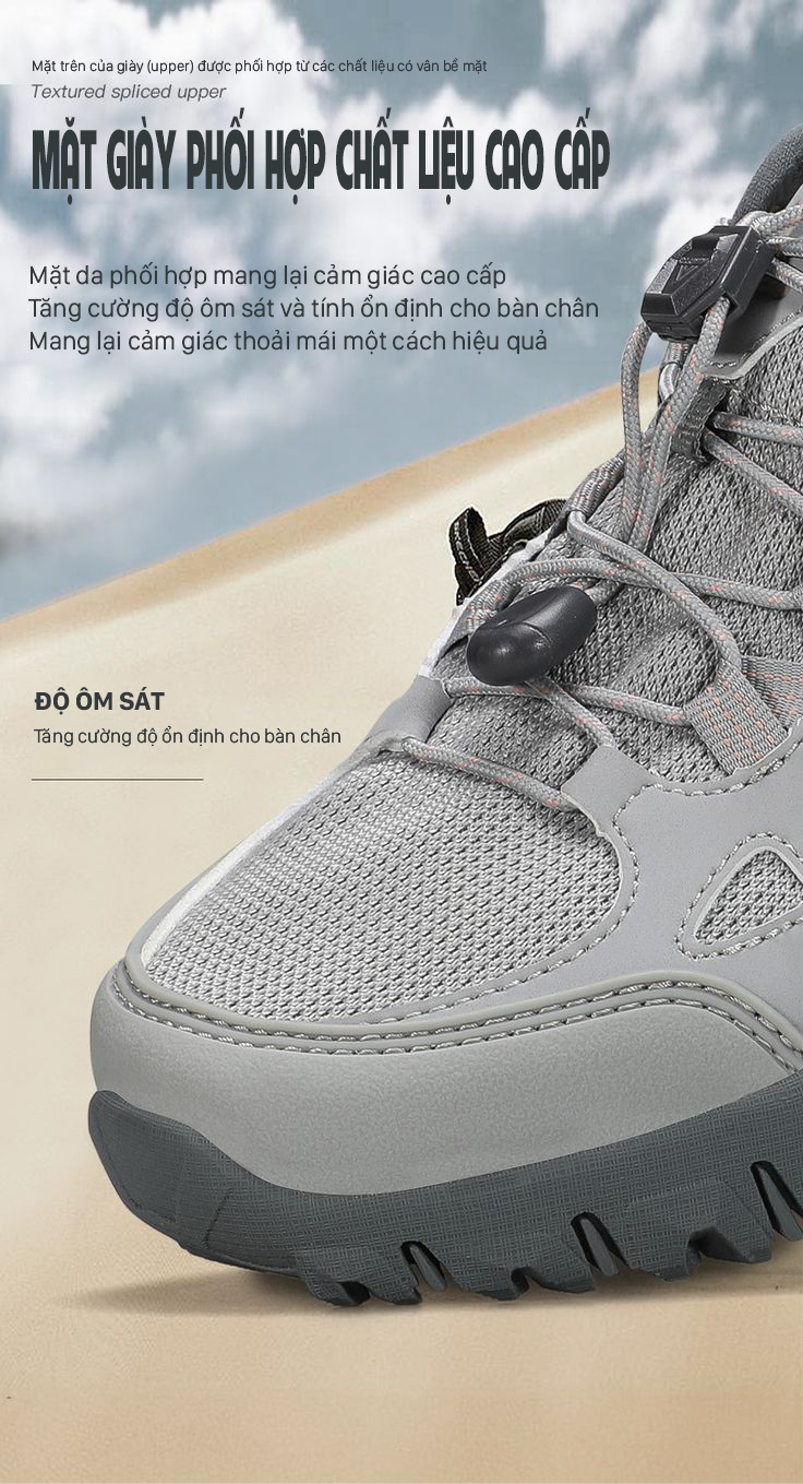 Giày beach sandals nữ Humtto 360651B mặt lưới thoáng khí đi mưa-8