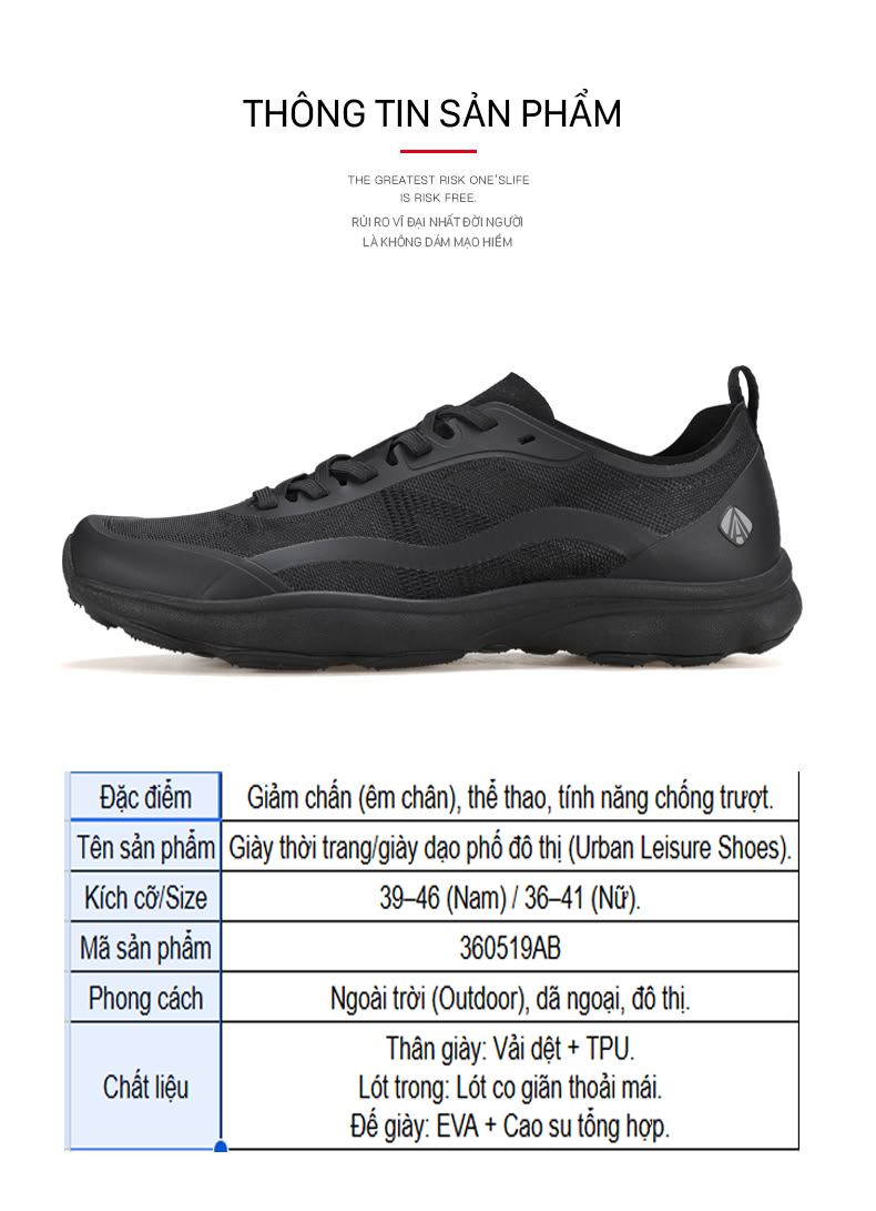 Giày Urban Leisure couple running Humtto 360519AB cổ thấp nhẹ đế trợ lực - Ảnh 6