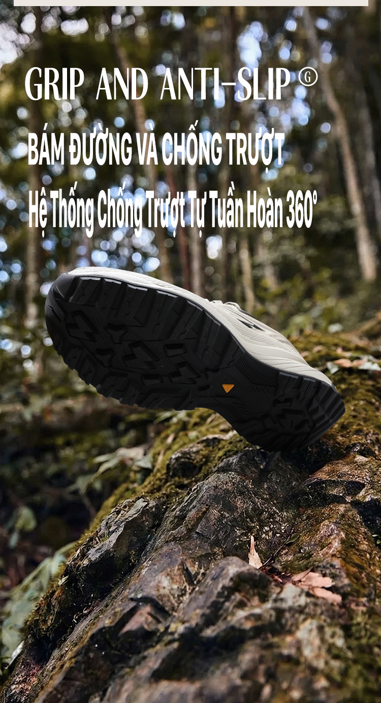 Giày trekking nữ Humtto 171037B cổ thấp nhẹ thông hơi đế gai chống trượt-9