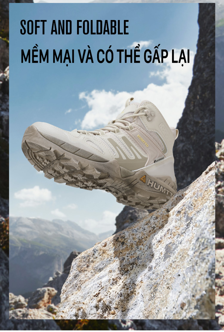 Giày leo núi cặp đôi pro Humtto 260809A cổ cao chống nước đá đi tuyết-10