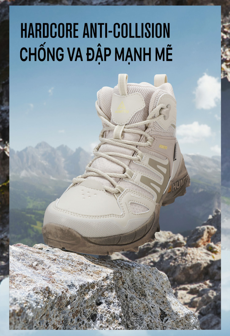 Giày leo núi cặp đôi pro Humtto 260809A cổ cao chống nước đá đi tuyết-8
