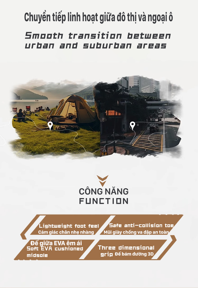 Giày đi dã ngoại nam Humtto 360210A cổ thấp nhẹ đế gai siêu bám-6