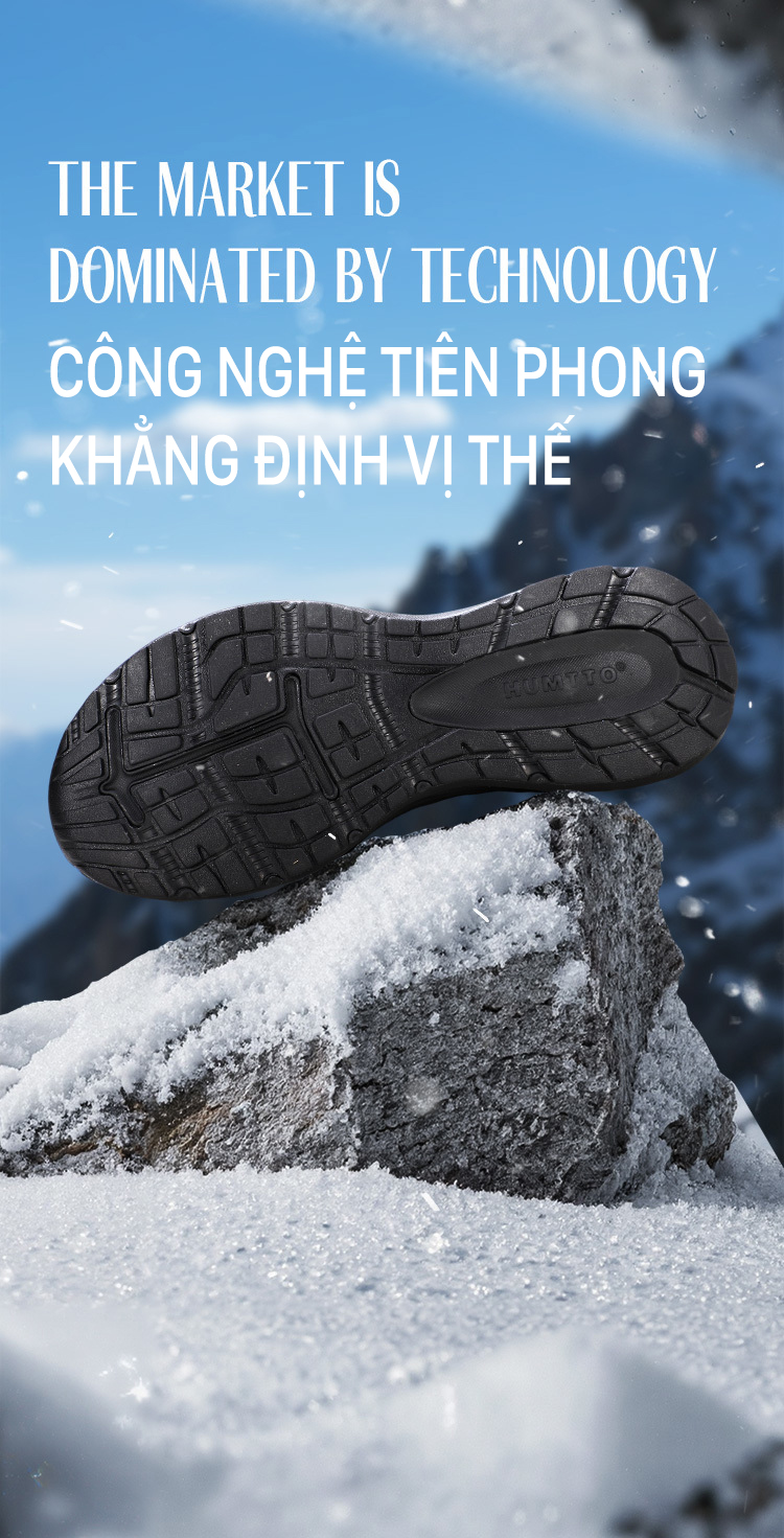 Giày trekking nam pro Humtto 260757A cổ cao da lộn vải dệt giữ nhiệt chịu lực-6