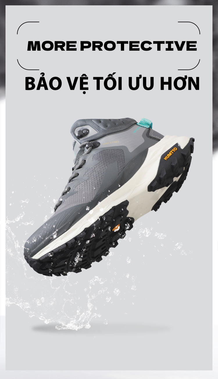 Giày trekking nam chuyên nghiệp Humtto 260987AC cổ cao chống nước tuyết đế siêu bền-8