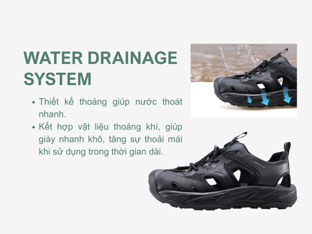  Sandals nam Humtto 771222A lội suối dây rút tiện lợi mau khô-11