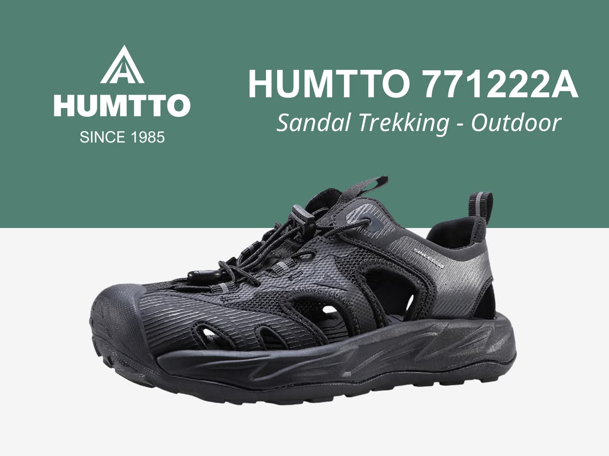  Sandals nam Humtto 771222A lội suối dây rút tiện lợi mau khô-6