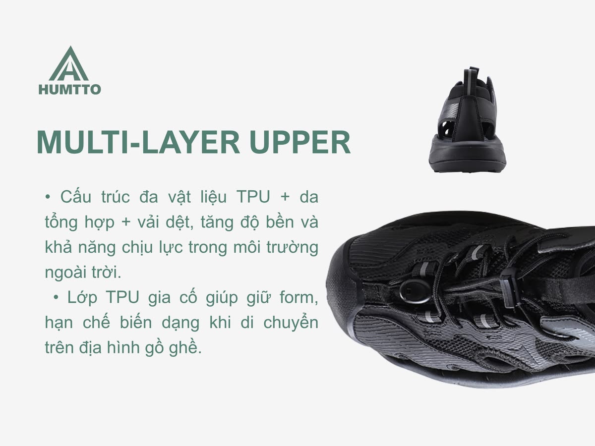  Sandals nam Humtto 771222A lội suối dây rút tiện lợi mau khô-8