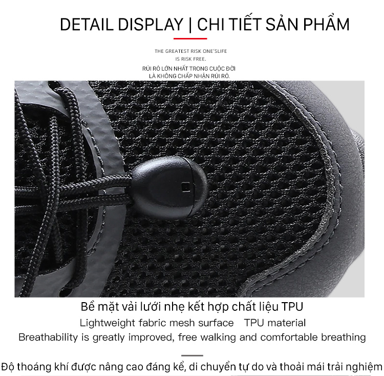 Giày nam Humtto 671495A đi suối lỗ lưới lớn tổ ong mau khô -14