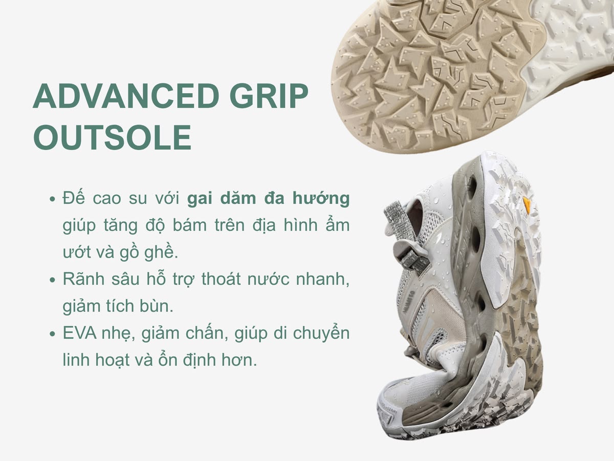 Giày sandals nữ Humtto 670148B trekking đi biển mặt lưới dây rút mau khô-14